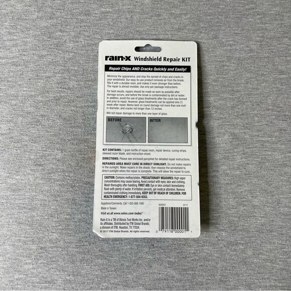 Rain-X Fix a Windshield Repair Kit, for Chips, Cracks, Bulll's-Eyes and Stars - Picture 2 of 2
